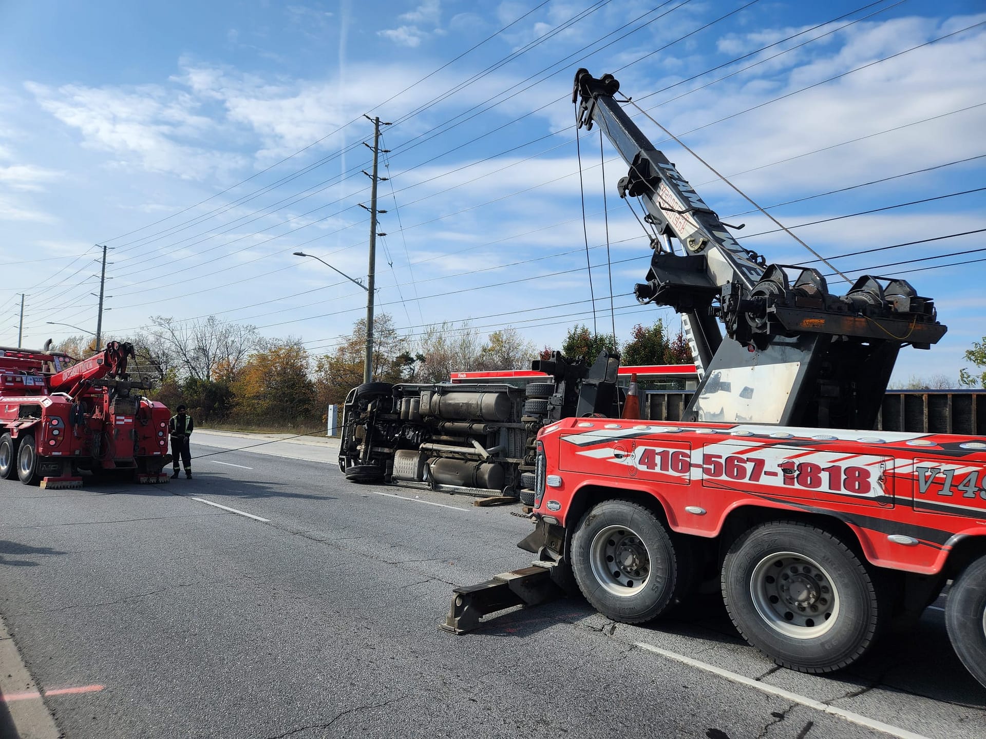 Rapid Response on Keele: Tow Trucks Tackle Trailer Rollover