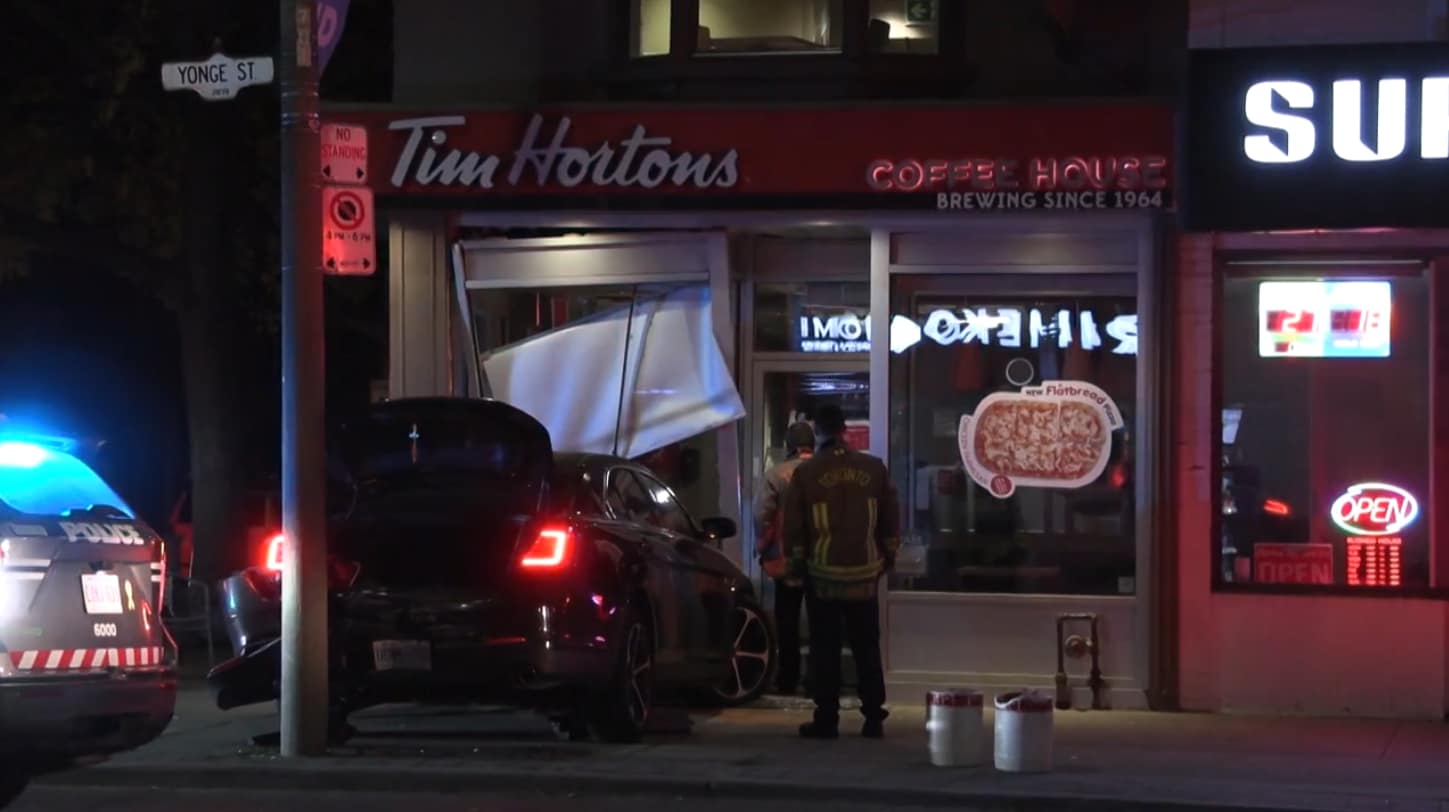 Midtown Toronto Tim Hortons Crash Vital Towing Services Needed